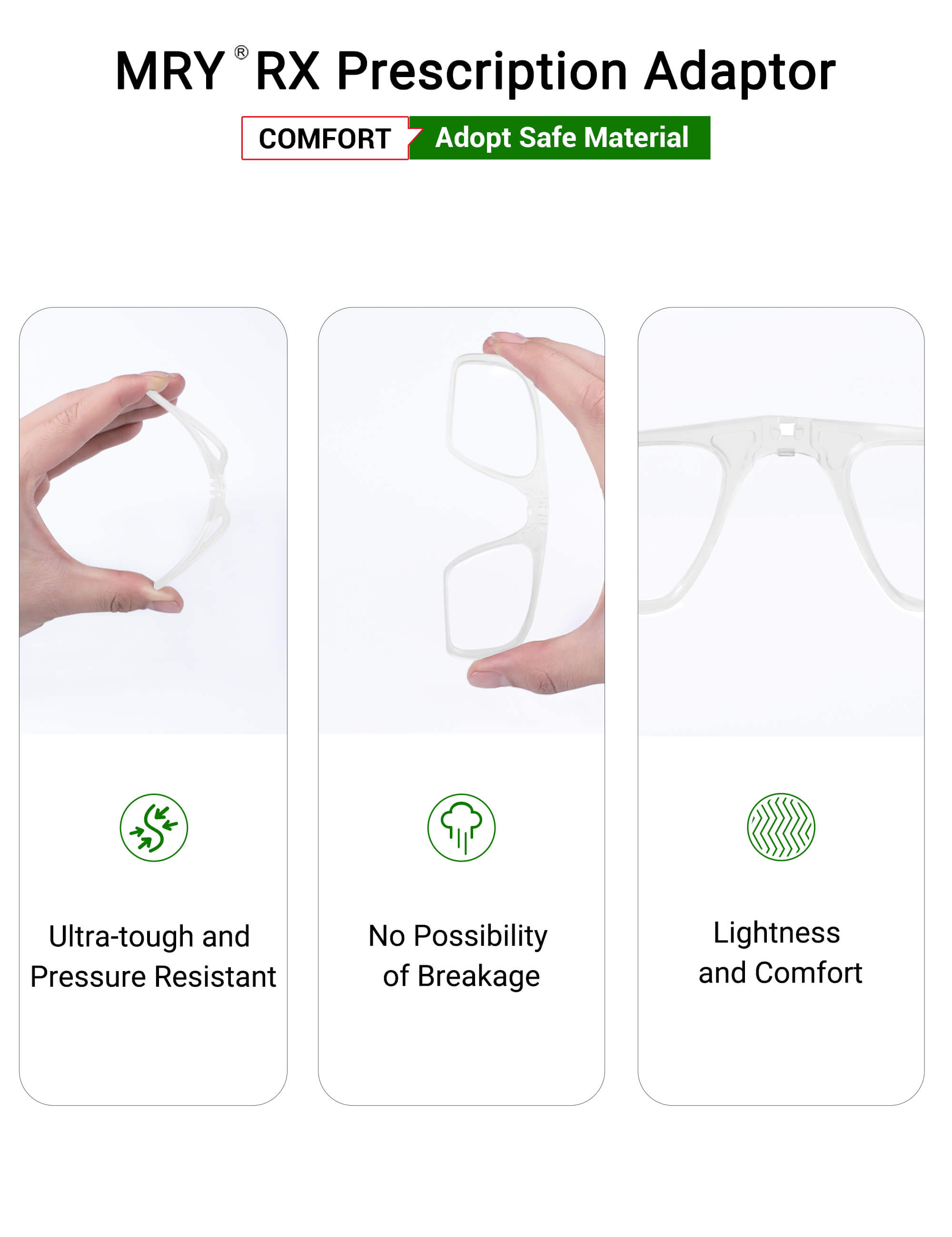 MRY Rx Insert & Prescription Lense for Oakley Jawbreaker OO9290