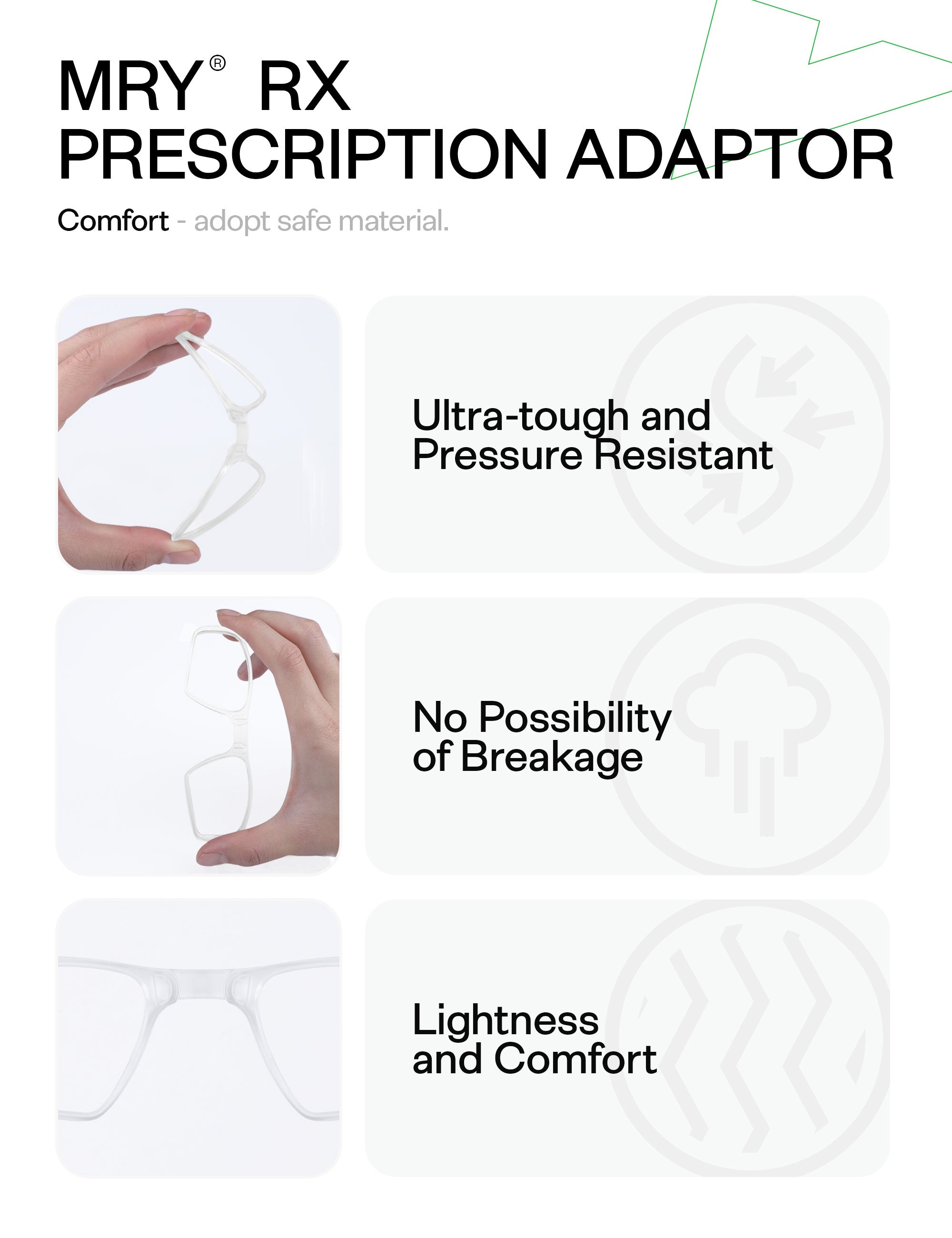MRY Rx Insert & Prescription Lense for Oakley RadarLock Edge