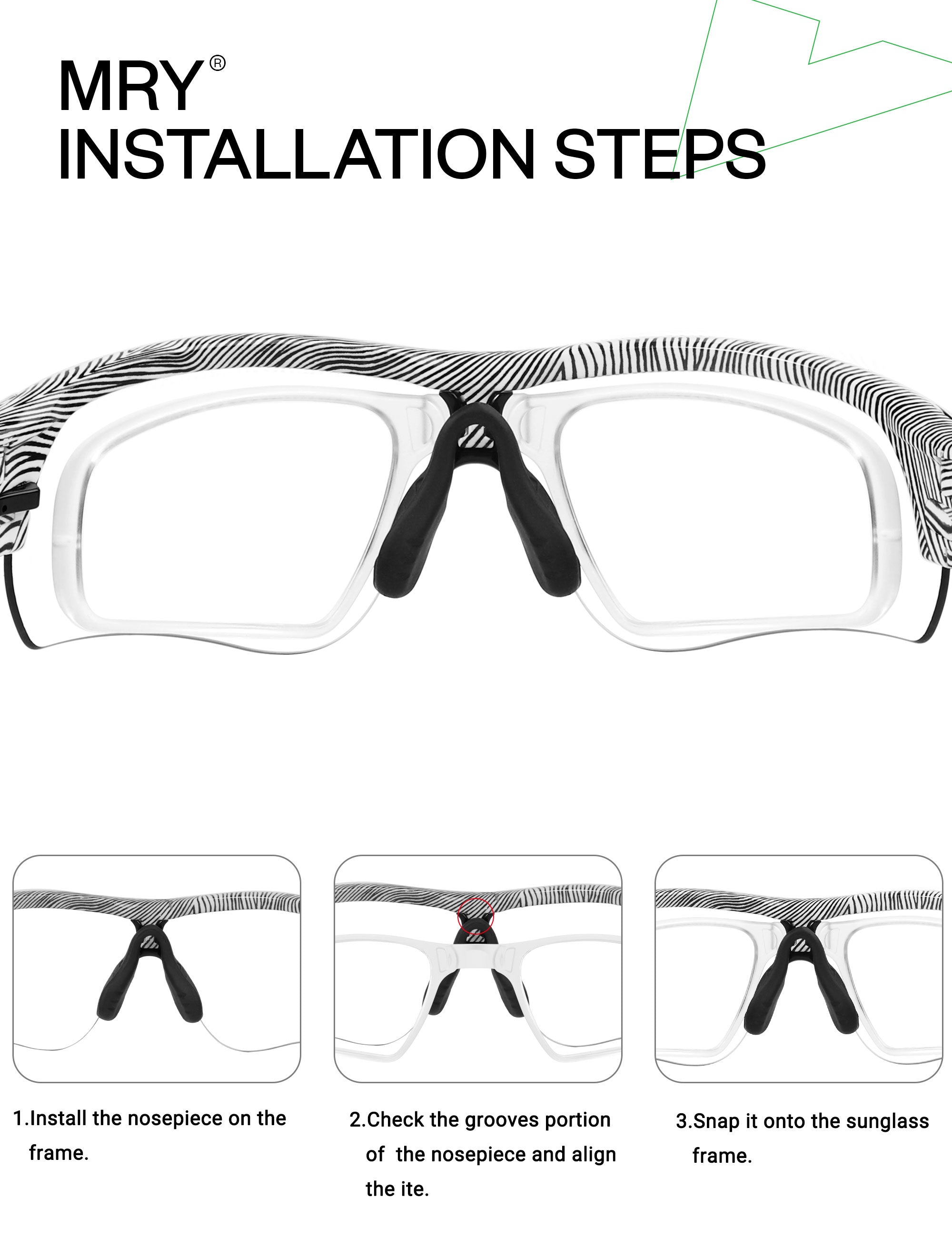 MRY Rx Insert & Prescription Lense for Oakley RadarLock Edge