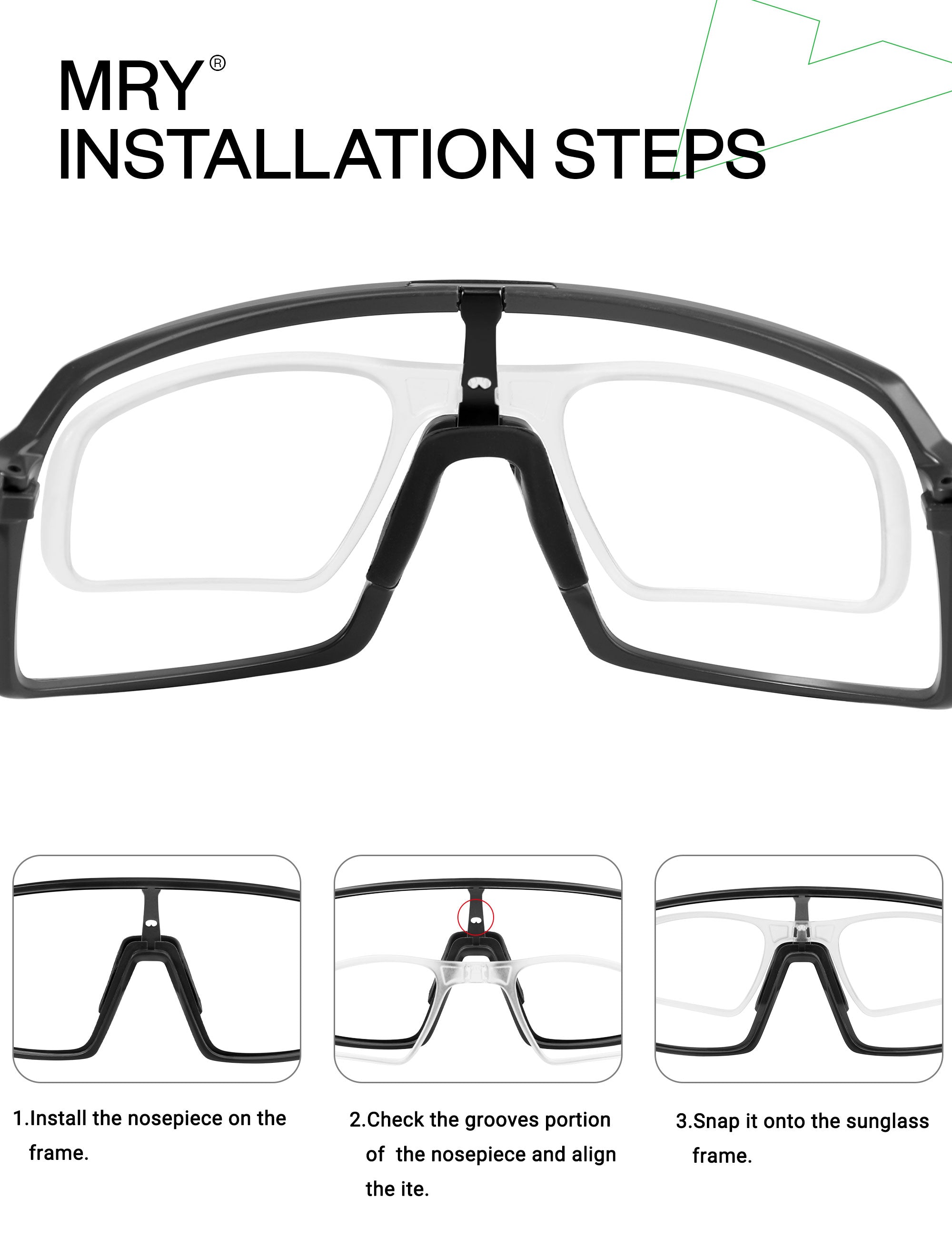MRY Rx Insert & Prescription Lense for Oakley Sutro Lite OO9463