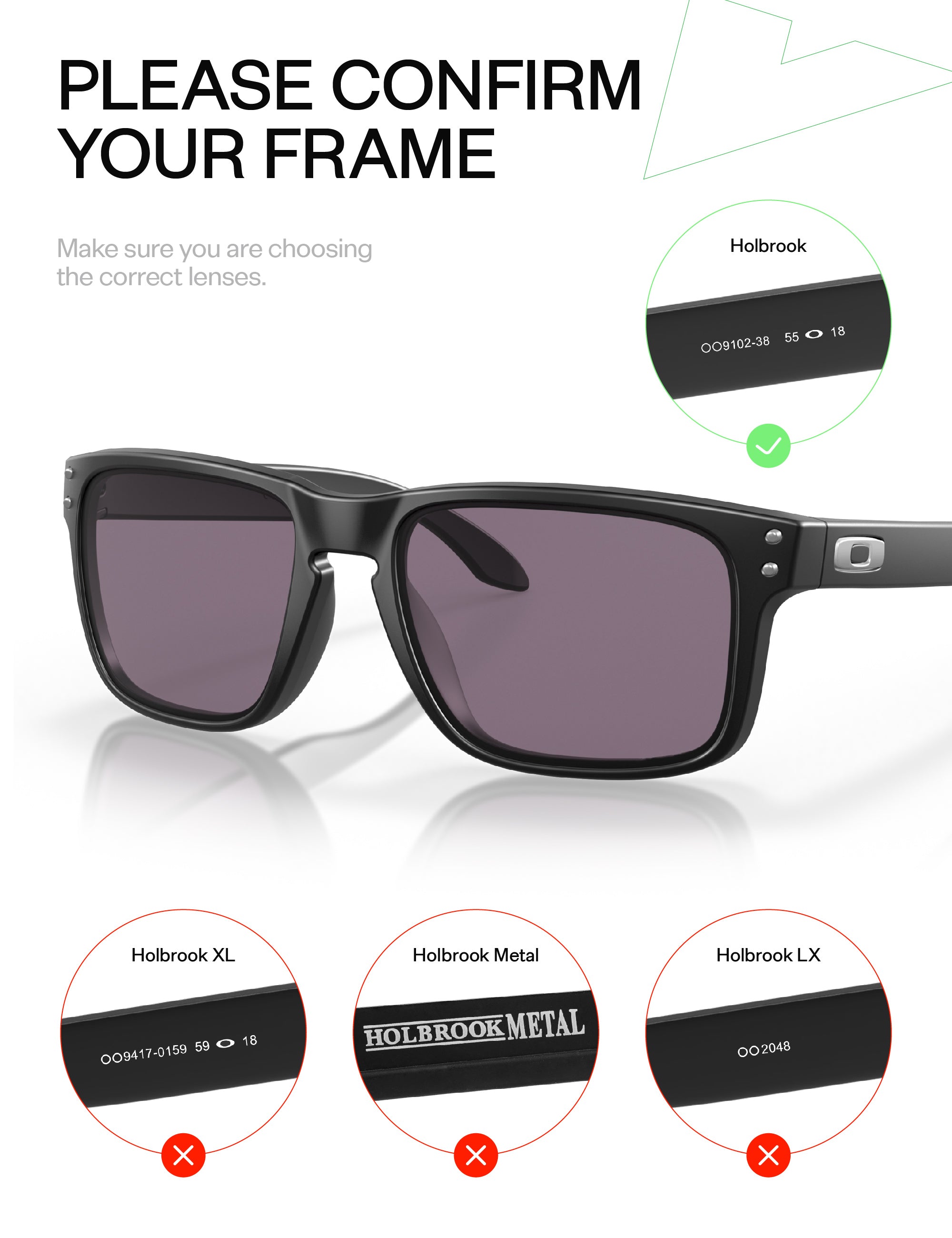 MRY Prescription Replacement Lenses for Oakley Holbrook OO9102