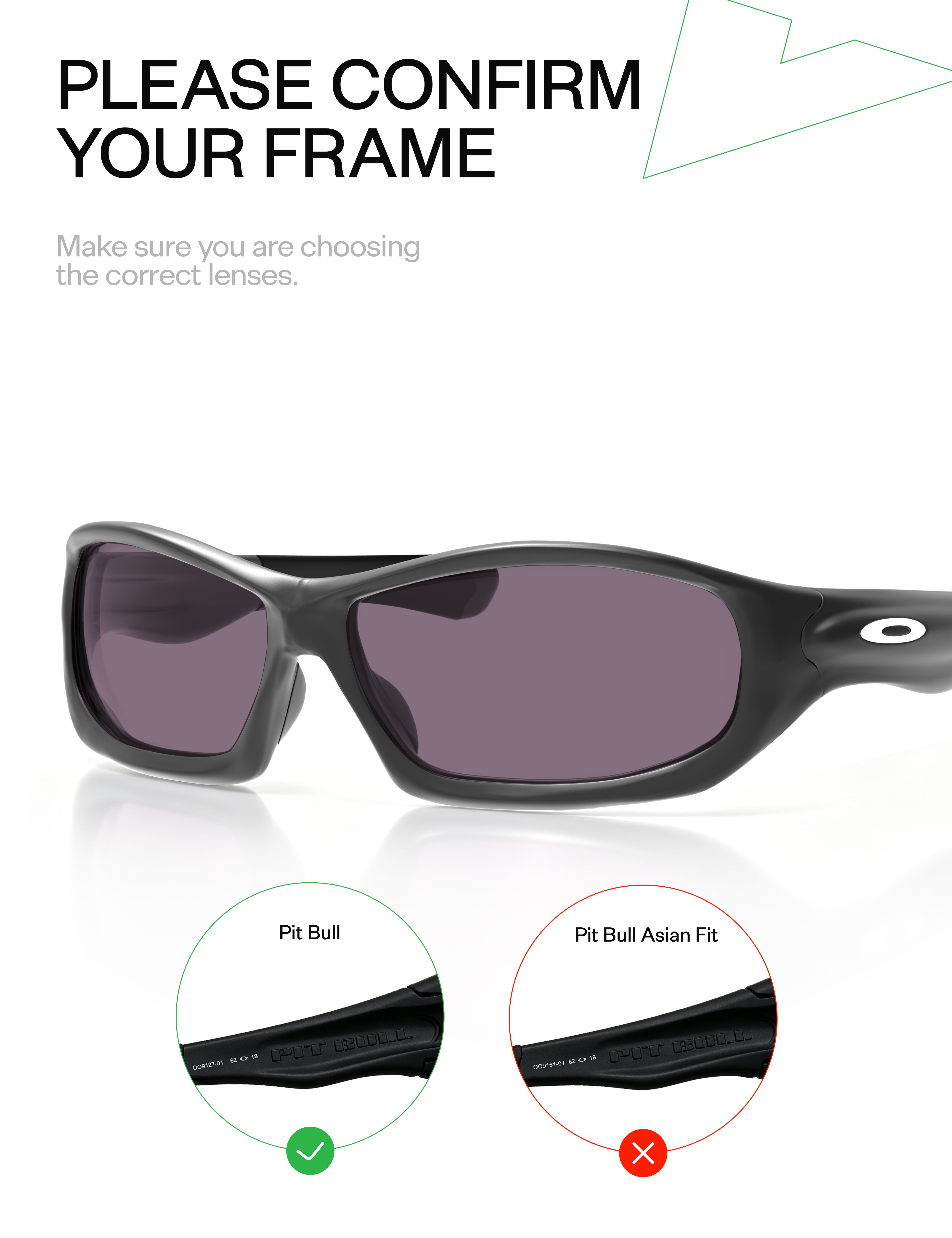 MRY Prescription Replacement Lenses for Oakley Pit Bull OO9127