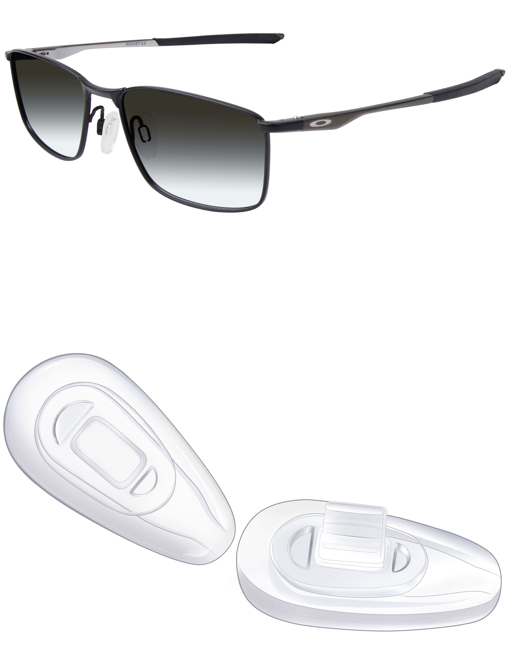 MRYOK Replacement Nose Pads for Oakley Ejector OO4142 58mm