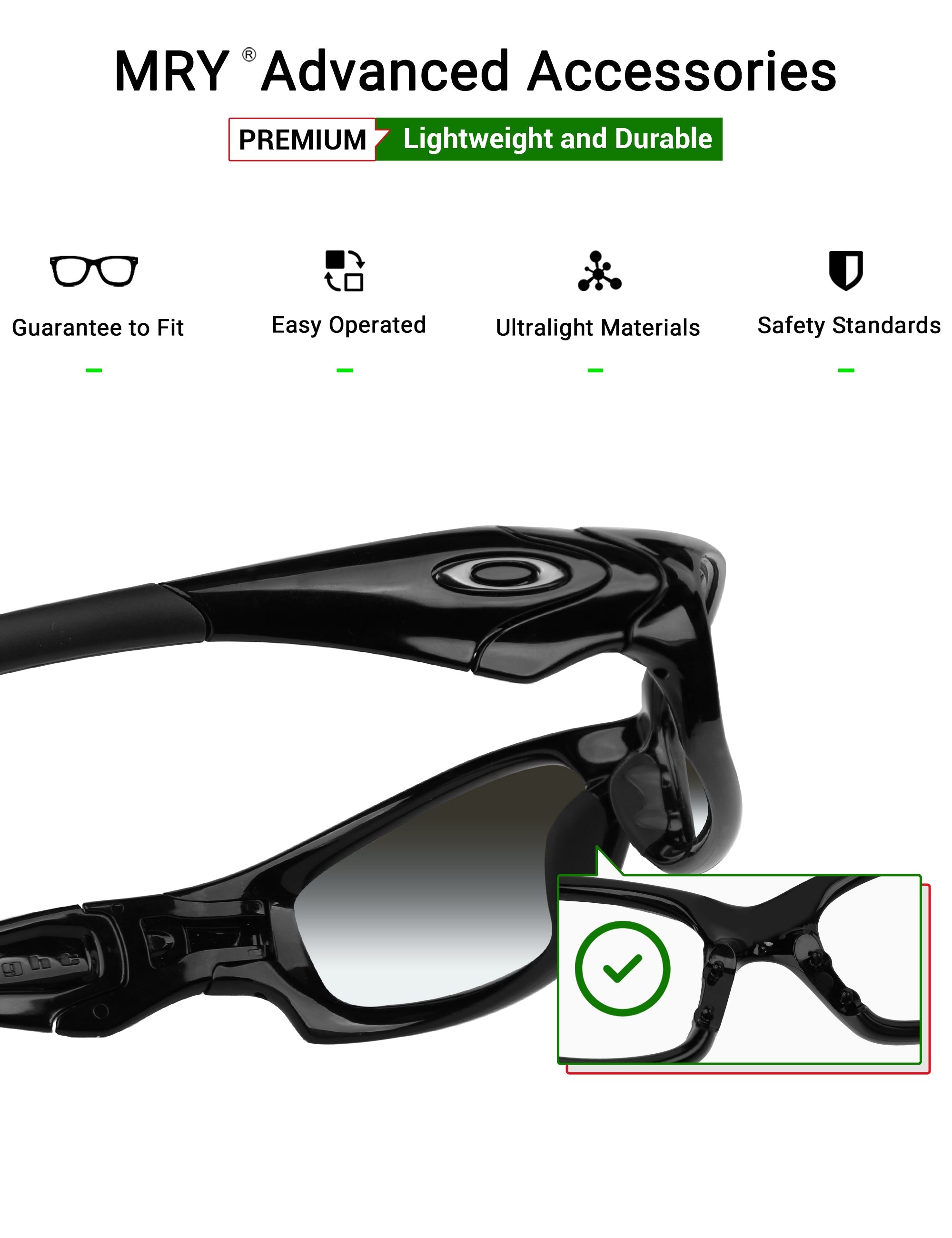 MRYOK Replacement Nose Pads for Oakley Straight Jacket 2007