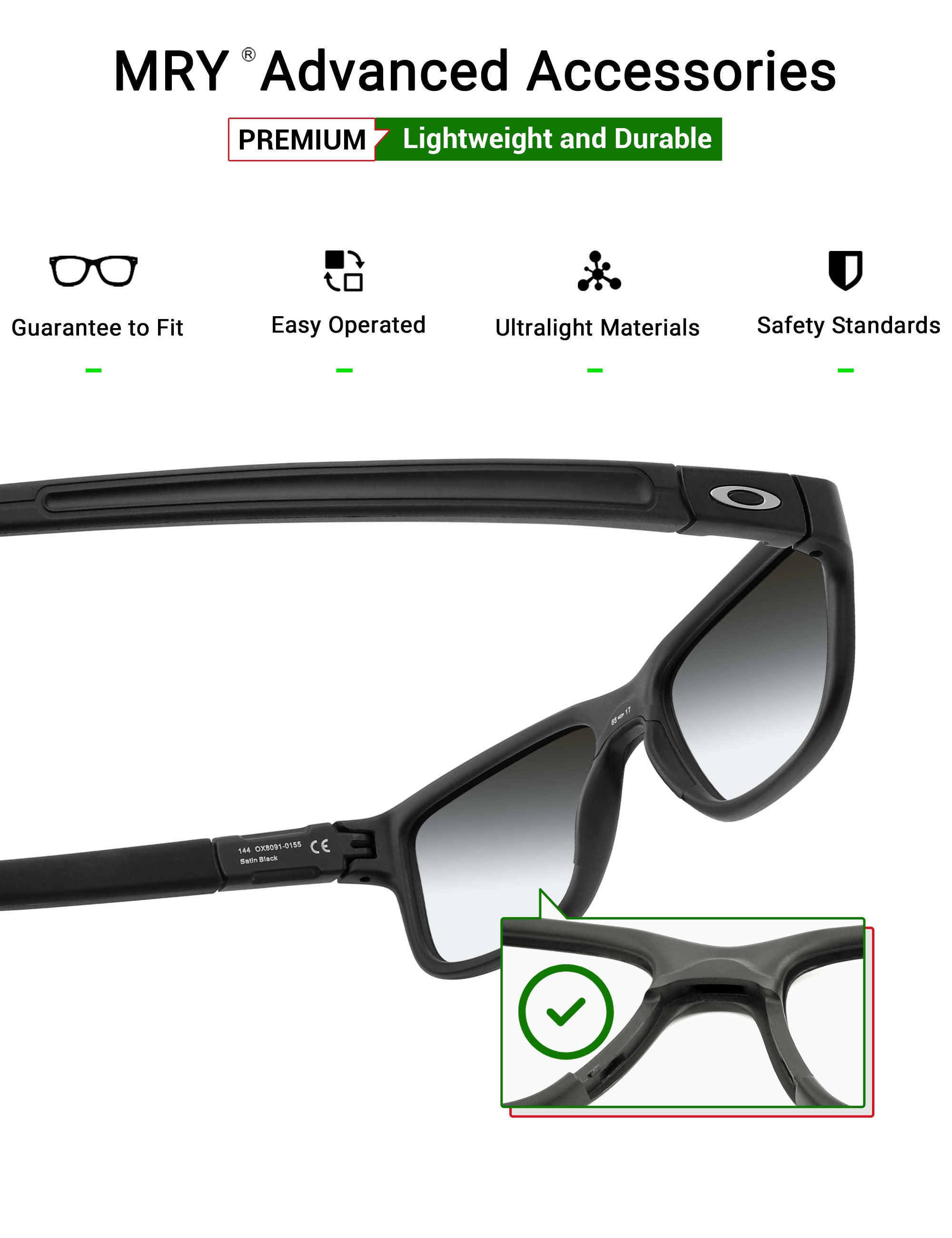 MRYOK Replacement Nose Piece for Oakley Sunder OX8123 Sunglasses