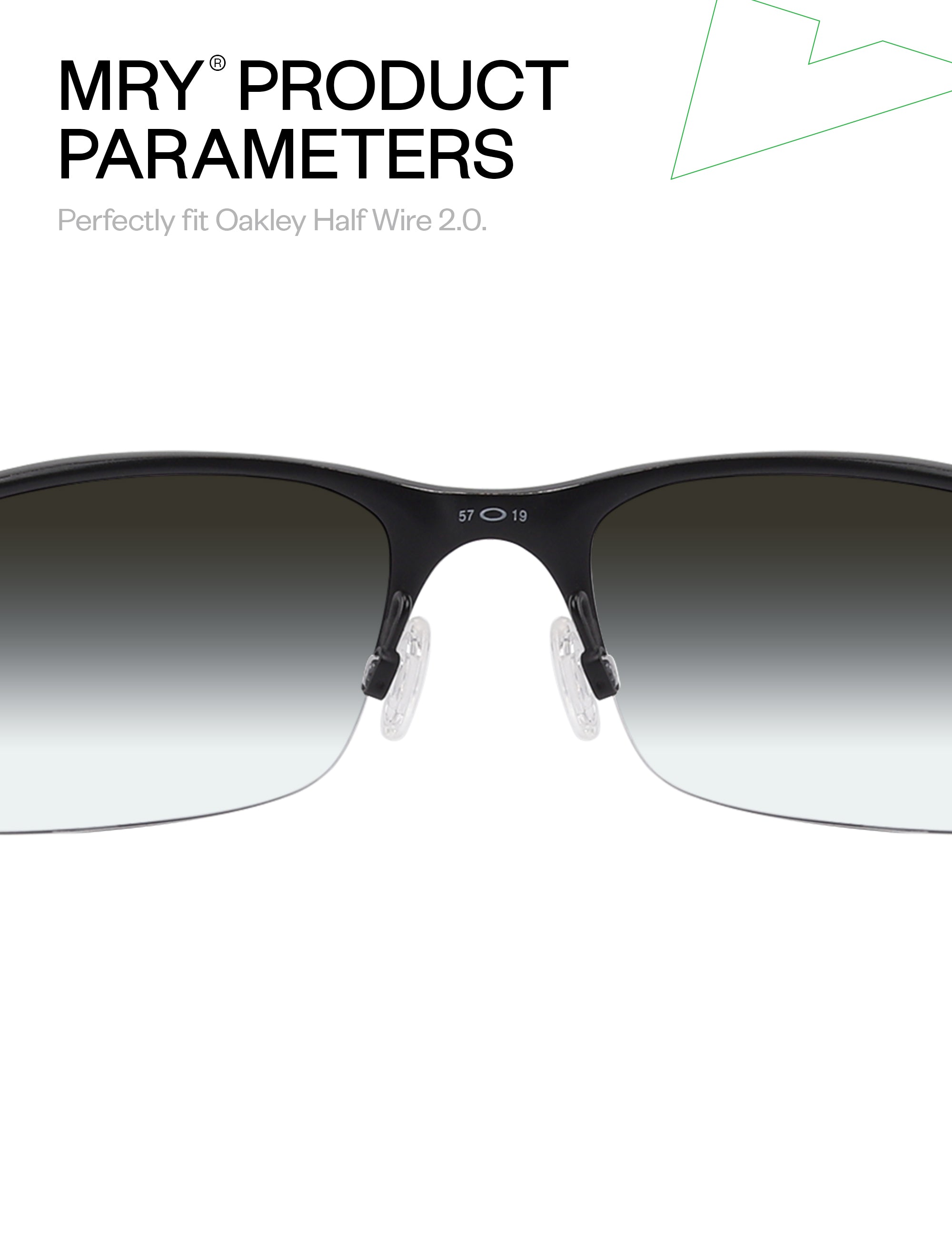 MRYOK Replacement Rubber Kits for Oakley Half Wire 2.0 Sunglasses