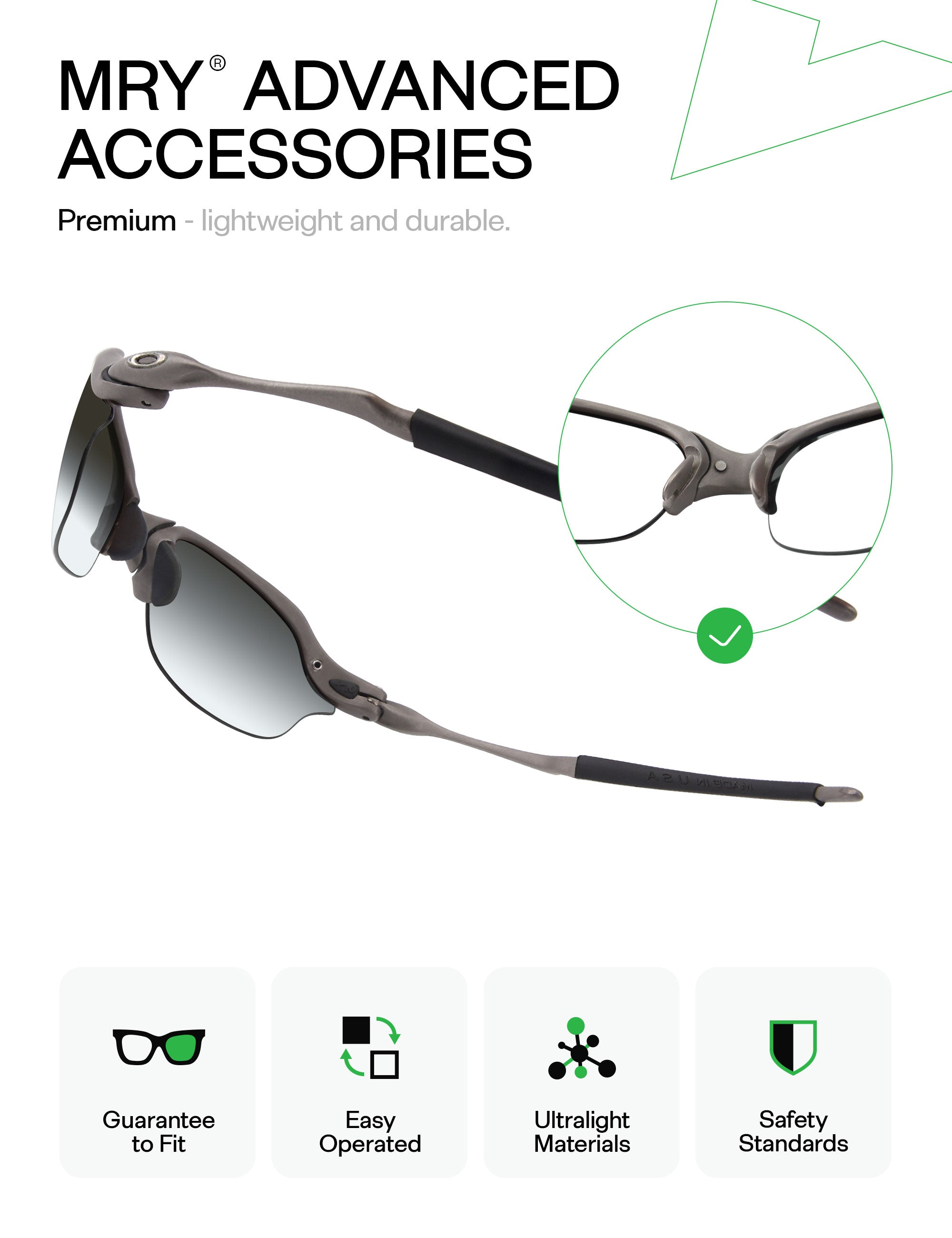 MRYOK Replacement Rubber Kits for Oakley Romeo 2 Sunglasses – MRY