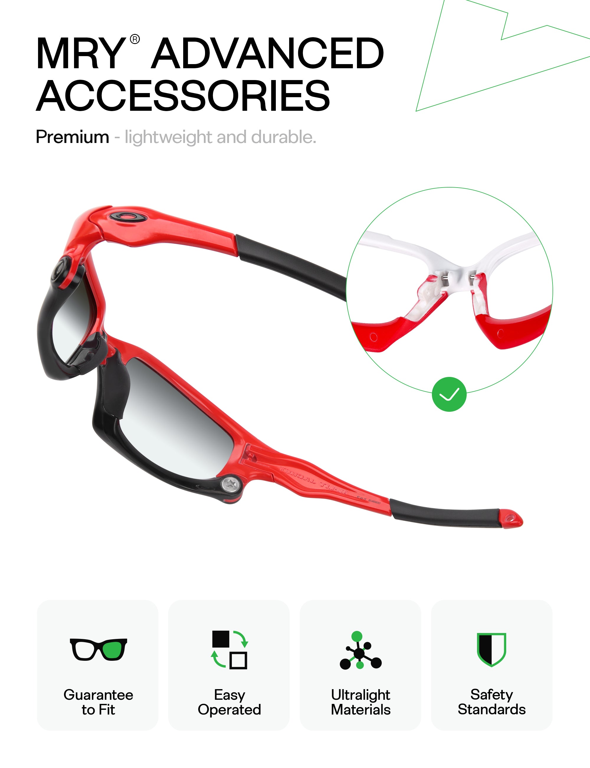 MRYOK Replacement Rubber Kits for Oakley Split Jacket Vented