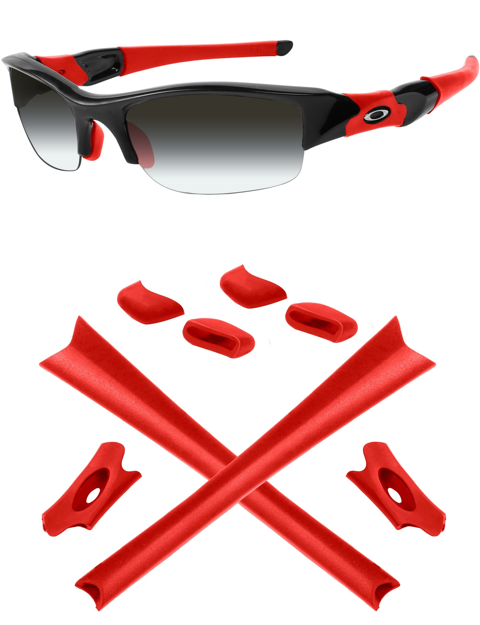 MRYOK Replacement Rubber Kits for Oakley Flak Jacket OO9008 63mm