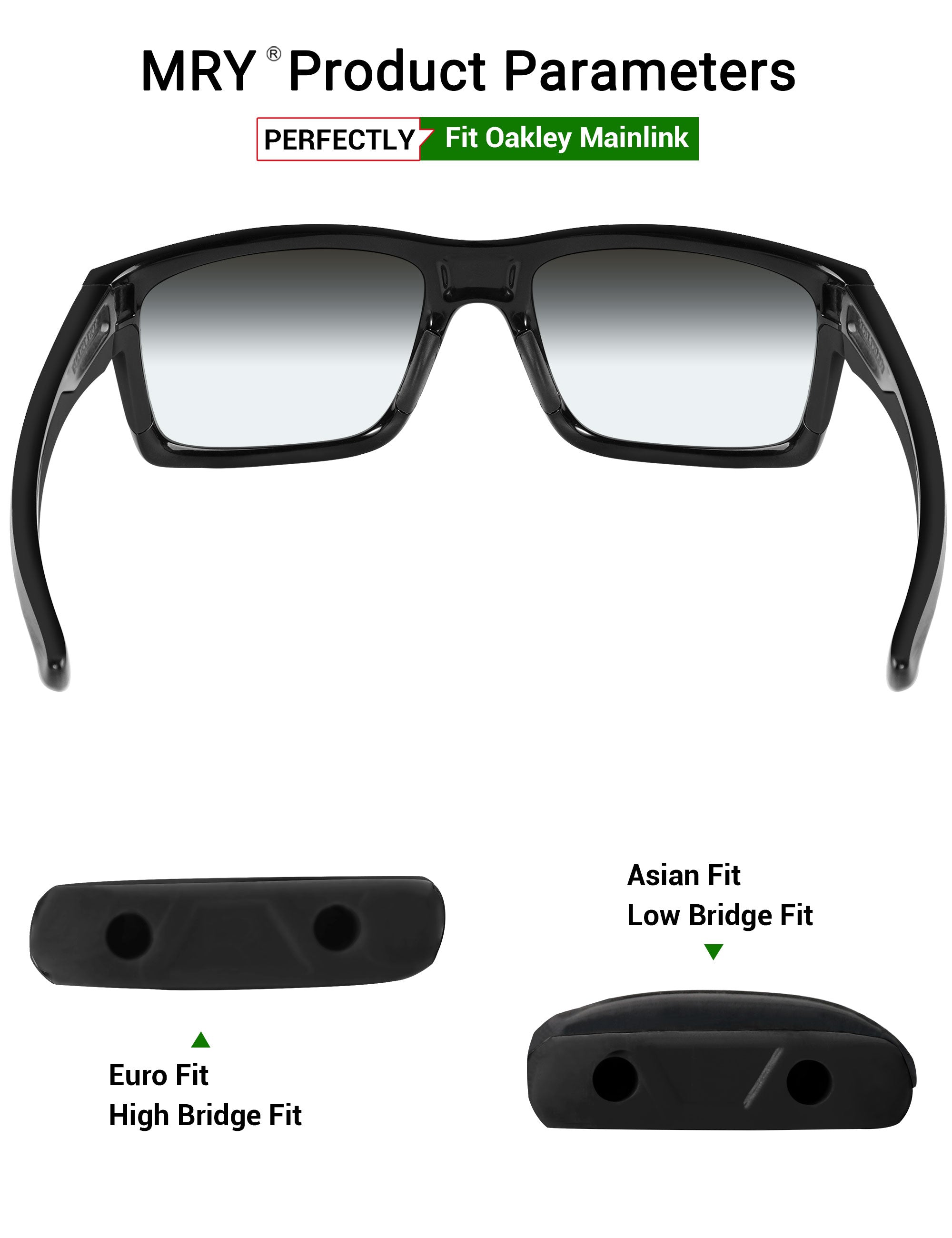 MRYOK Replacement Rubber Kits for Oakley Mainlink OO9264 57mm