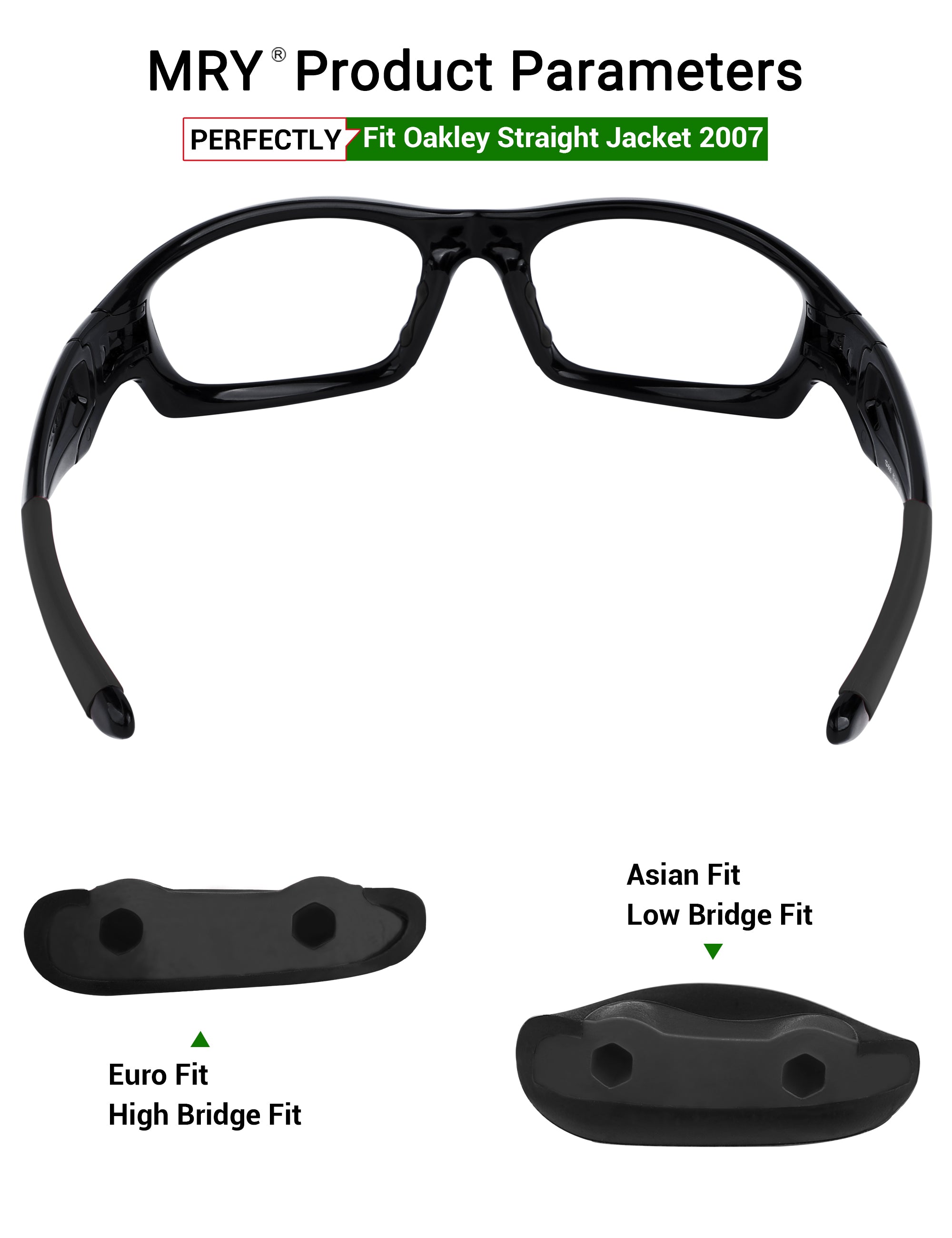 MRYOK Replacement Rubber Kits for Oakley Straight Jacket 2007
