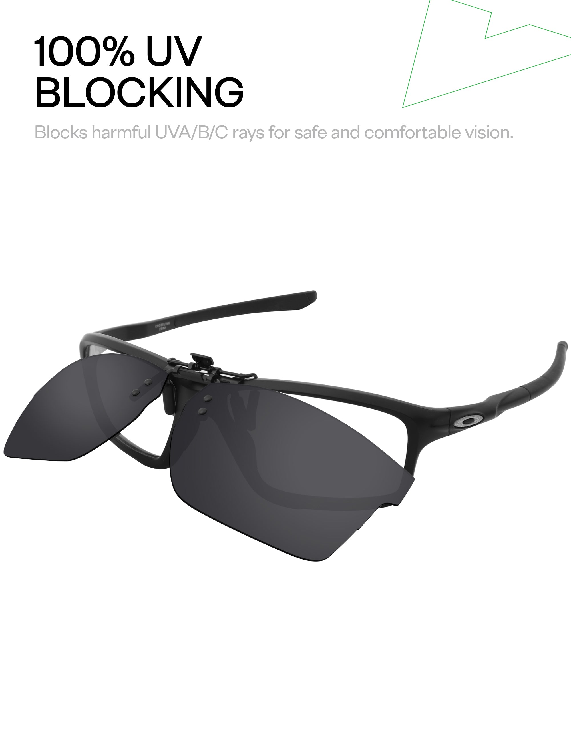 Polarized Flip-up Clip-on for Oakley Crosslink Zero OX8076 56mm