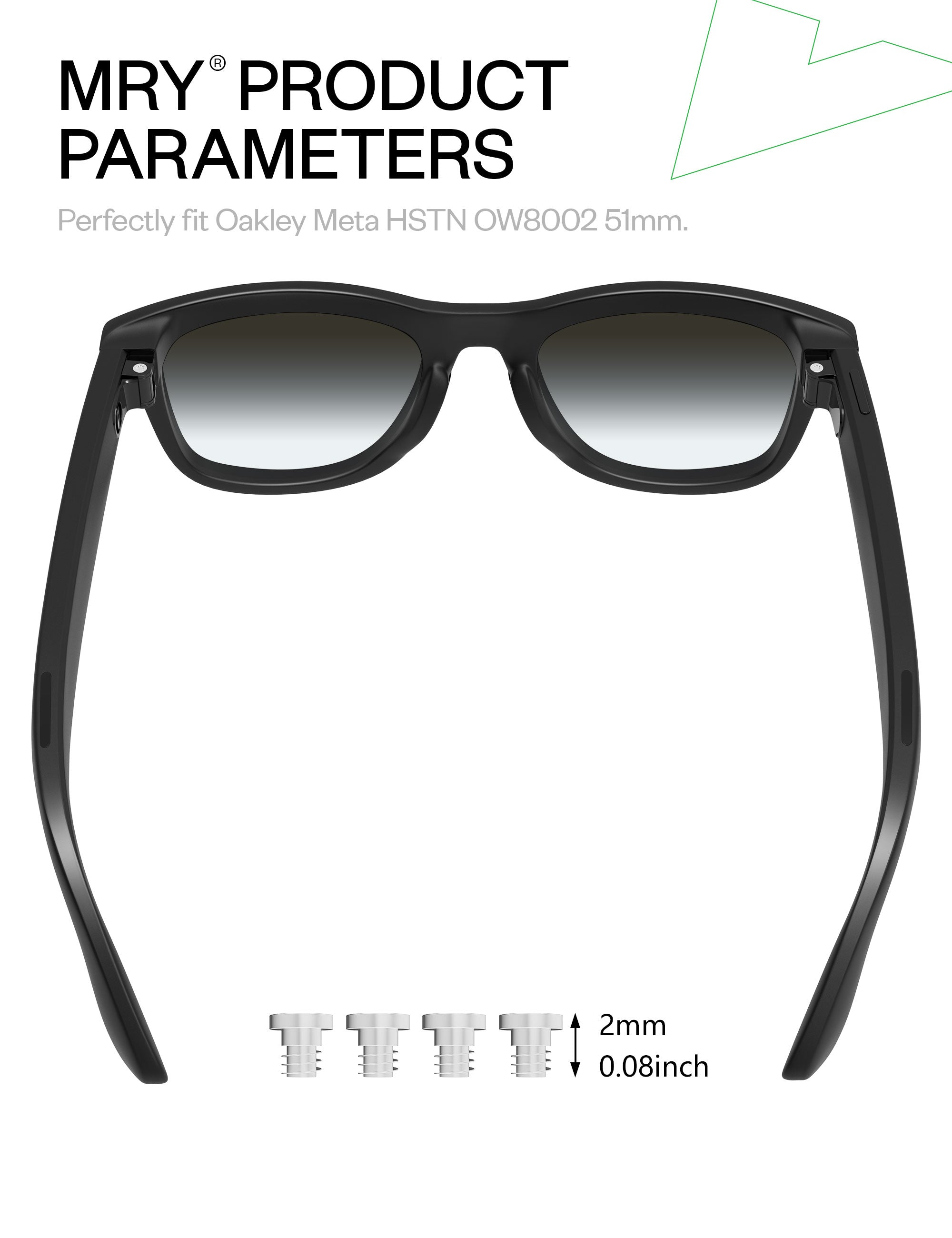 MRYOK Replacement Screws / Spare parts for Oakley Meta HSTN OW8002